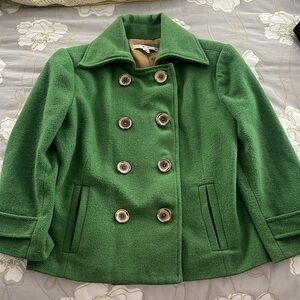 Cabi Clover Green Pea Coat- Size 4